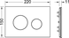 9240671 TECEloop, лицьова панель для панелі змиву унітазу, біле скло