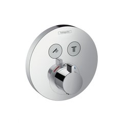 На фото Термостат для двух потребителей для ванны Hansgrohe Shower Select S 15743000 Германия