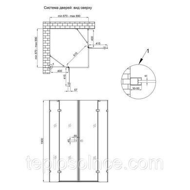 На фото изображено Душевая кабина Qtap Crow BLA1099SC6 90*90 квадратная со стеклом Clear Чехия