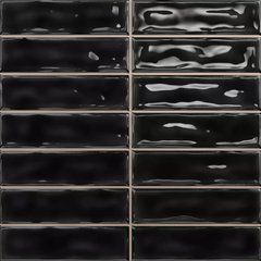 На фото Плитка Ceramica Deseo Sticks black 20x20 см