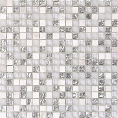 На фото Мозаика Mozaico De Lux T-MOS DF01 G01 Ariston 300*300 на сетке Китай