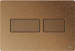 9240435 TECEsolid Панель подвійного змиву для унітазу, бронза, матова, із діамантовою структурою
