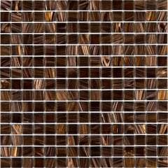На фото Мозаїка Mozaico De Lux V-MOS JD005 Dark Goldstone 327*327 на сітці Китай
