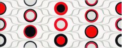 На фото Плитка Ceramika Konskie Domenico Red Circles Inserto 200*500 Польща