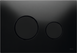 9240657 TECEloop, панель змиву для унітазу для системи подвійного змиву, чорне скло, чорні клавіші