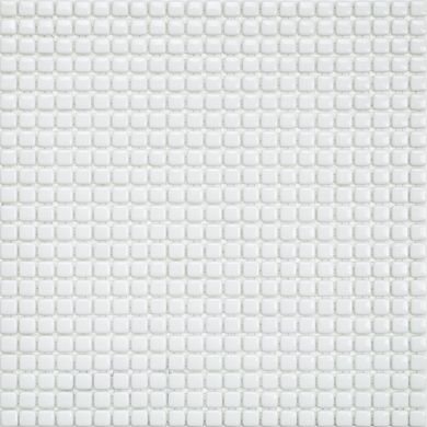На фото Мозаїка Mozaico De Lux SMT-MOS B01 White 315*315 на сітці Китай
