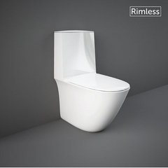 На фото Унитаз безободковый RAK Ceramics Sanitaryware Sensation SENWC1146AWHA ОАЭ