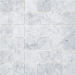 На фото Мозаика Mozaico De Lux C-MOS Bianco Carrara 305*305 на сетке Китай