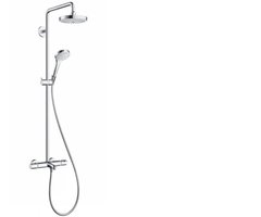 На фото Душевая система для ванны Hansgrohe Croma Select S 27351400 с термостатом Германия